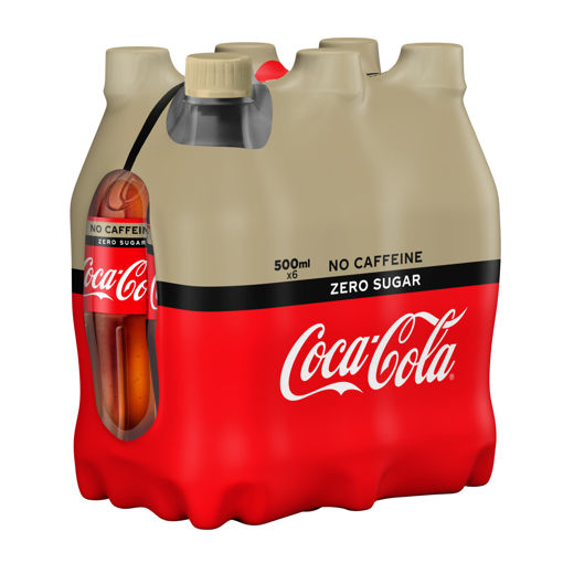 Afbeeldingen van COCA COLA ZERO NO CAFFEINE PET 6X50CL