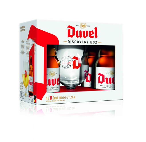 Afbeeldingen van DUVEL GESCHENKDOOS 4X33CL + GLAS
