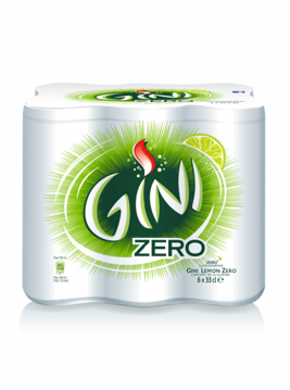 Toon details van GINI ZERO BLIK 6X33CL Afbeeldingen van GINI ZERO BLIK 6X33CL